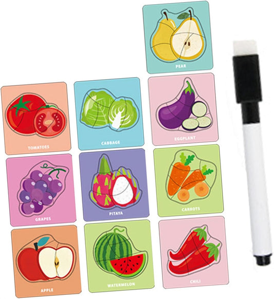 Theme Based - Vibrant Colored Matching Puzzle Cum Drawing Cards