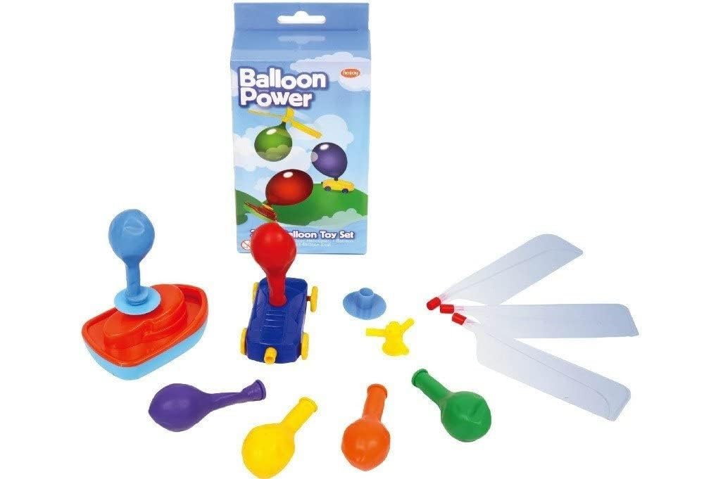 3 in 1 Power Balloon Car Toy for Kids DIY Scientific Toy Set Helicopter Racer Boat Fun Play