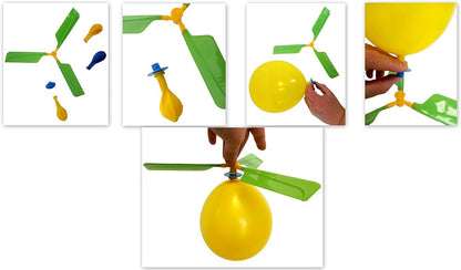 3 in 1 Power Balloon Car Toy for Kids DIY Scientific Toy Set Helicopter Racer Boat Fun Play