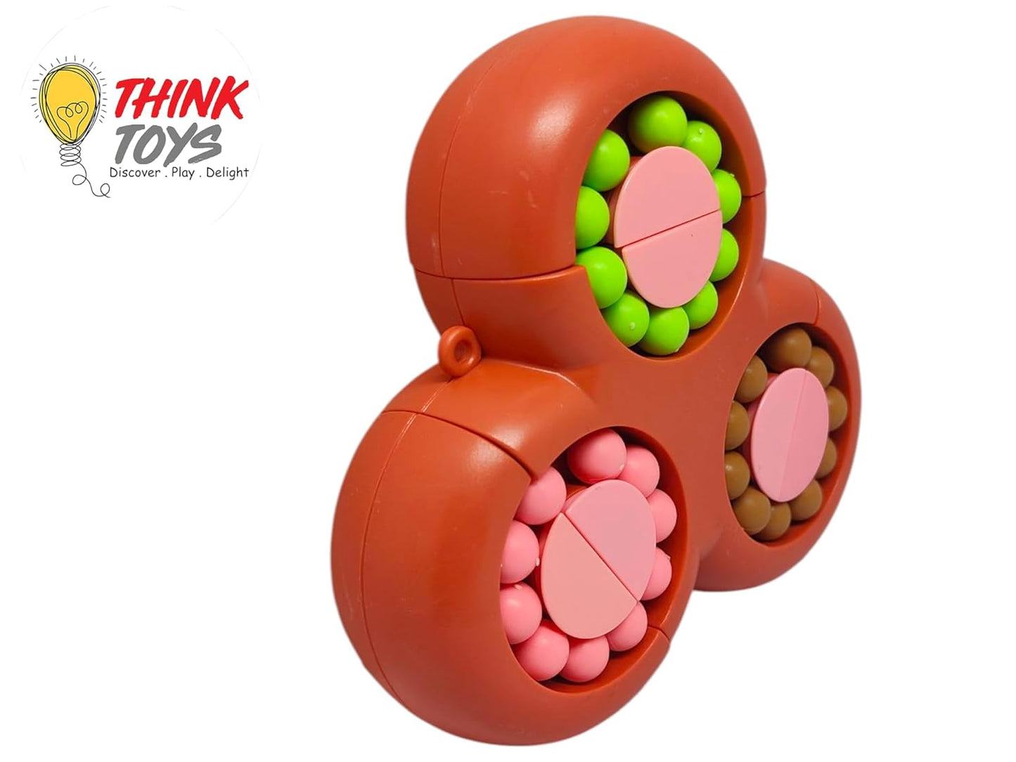 Fingertip Gyro Flower Double Side Rotating 3 Petal Memory Boosting Magic Bean Fidget Cube (Pack of 1)