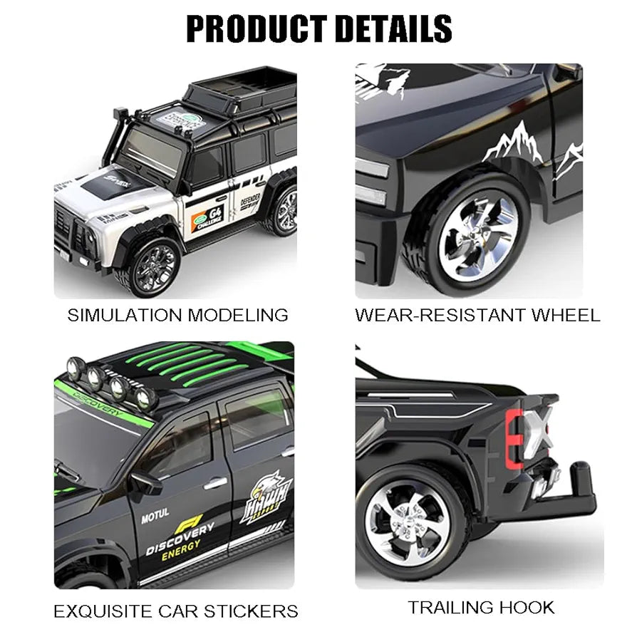Mini Alloy Off-Road RC Car for Kids 6+ 1:64 Scale Remote Control Car , 2.4Ghz, Type C - USB Rechargeable