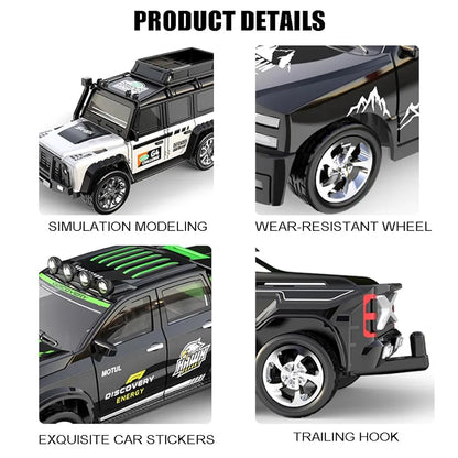 Mini Alloy Off-Road RC Car for Kids 6+ 1:64 Scale Remote Control Car , 2.4Ghz, Type C - USB Rechargeable