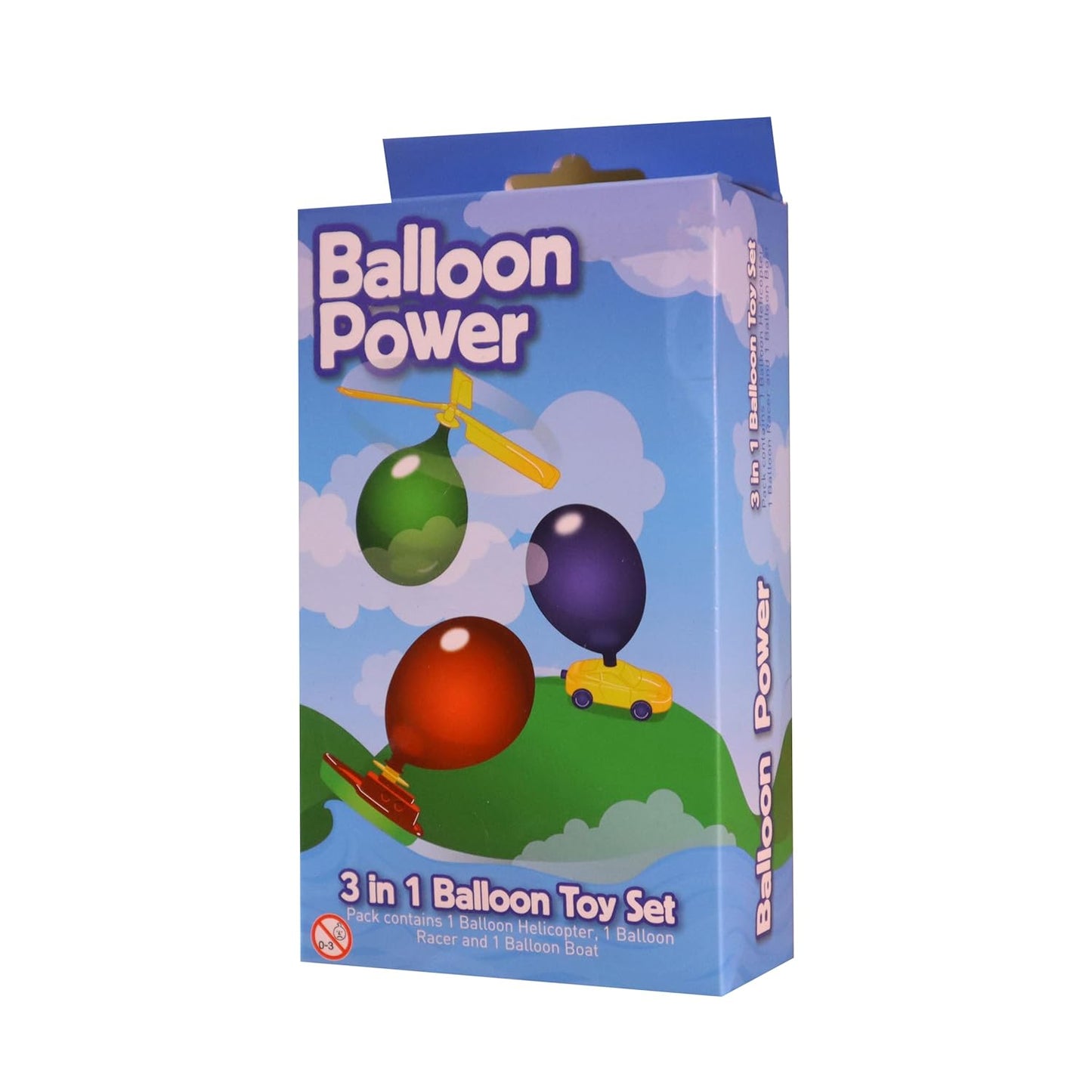 3 in 1 Power Balloon Car Toy for Kids DIY Scientific Toy Set Helicopter Racer Boat Fun Play