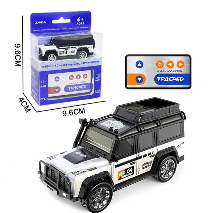 Mini Alloy Off-Road RC Car for Kids 6+ 1:64 Scale Remote Control Car , 2.4Ghz, Type C - USB Rechargeable
