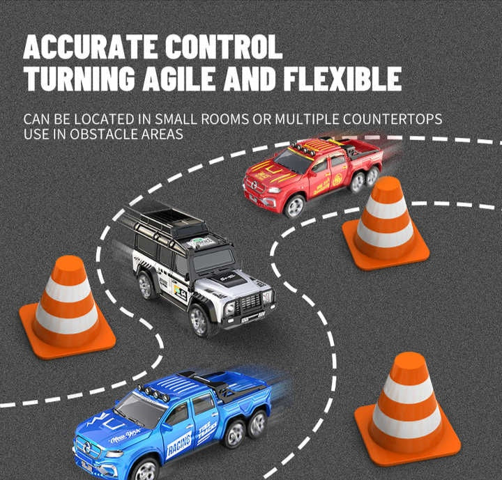 Mini Alloy Off-Road RC Car for Kids 6+ 1:64 Scale Remote Control Car , 2.4Ghz, Type C - USB Rechargeable