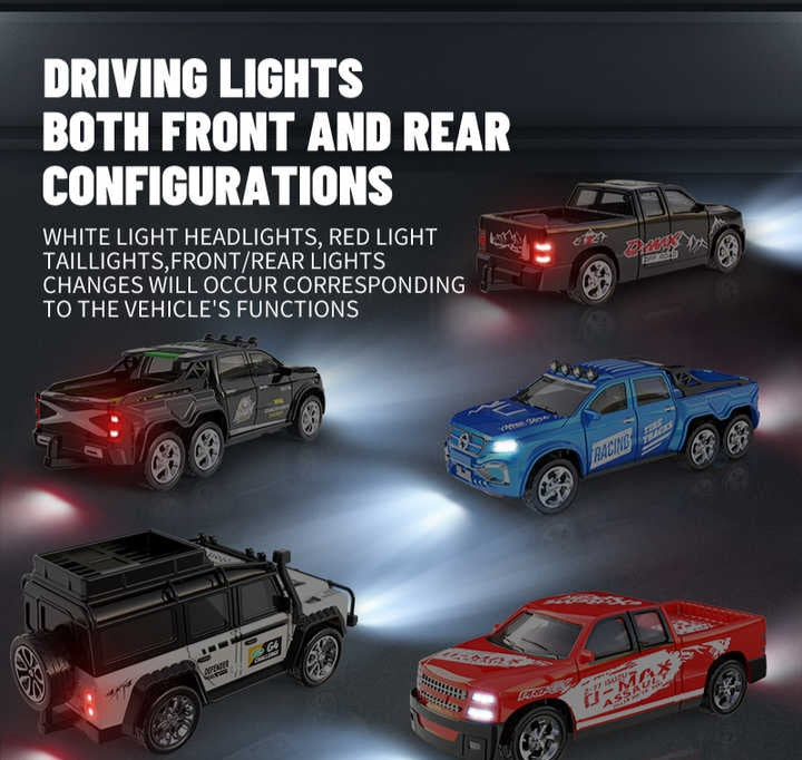 Mini Alloy Off-Road RC Car for Kids 6+ 1:64 Scale Remote Control Car , 2.4Ghz, Type C - USB Rechargeable