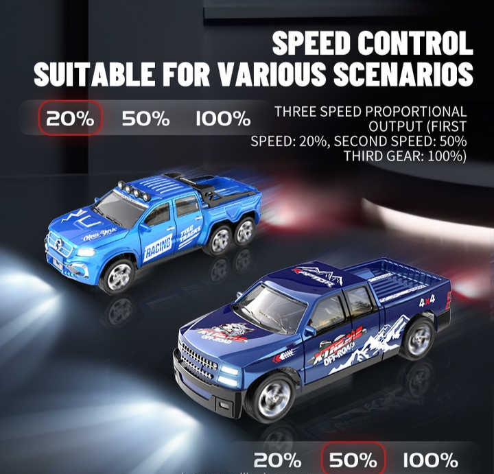 Mini Alloy Off-Road RC Car for Kids 6+ 1:64 Scale Remote Control Car , 2.4Ghz, Type C - USB Rechargeable