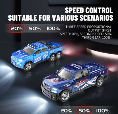 Mini Alloy Off-Road RC Car for Kids 6+ 1:64 Scale Remote Control Car , 2.4Ghz, Type C - USB Rechargeable