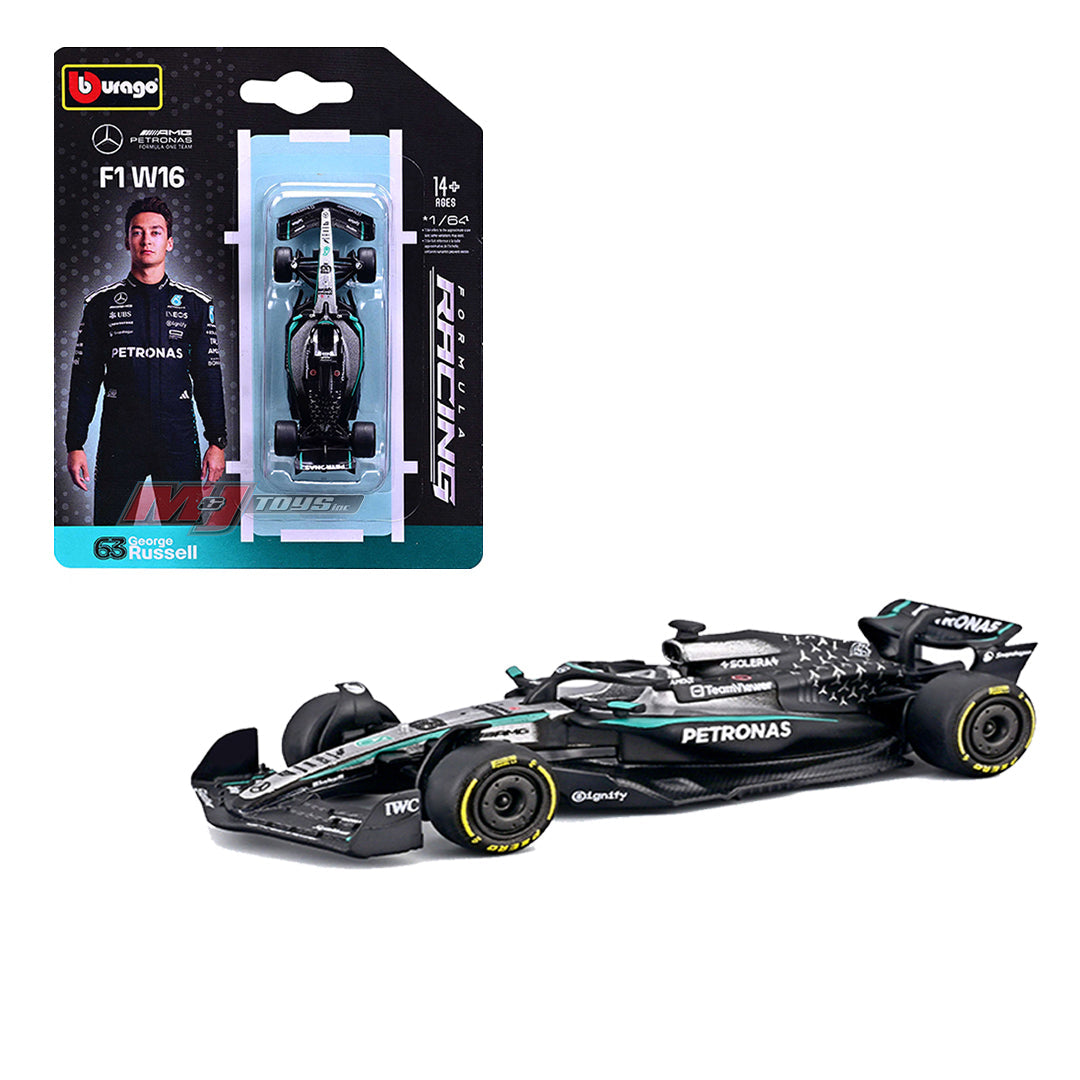 Bburago 1:64 Mercedes AMG Petronas F1 W16 #63 George Russell – Official Diecast Model
Car