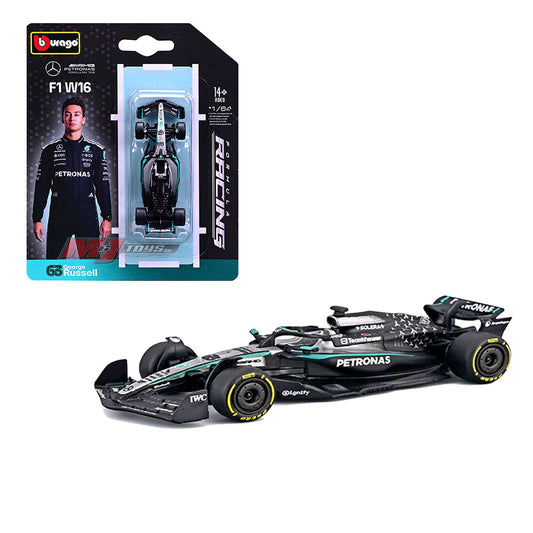 Bburago 1:64 Mercedes AMG Petronas F1 W16 #63 George Russell – Official Diecast Model
Car