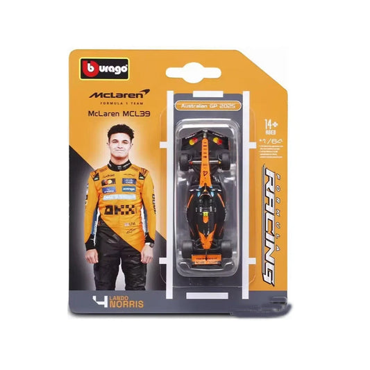 Bburago 1:64 McLaren MCL39 #4 Lando Norris | Official F1 Diecast Model Car