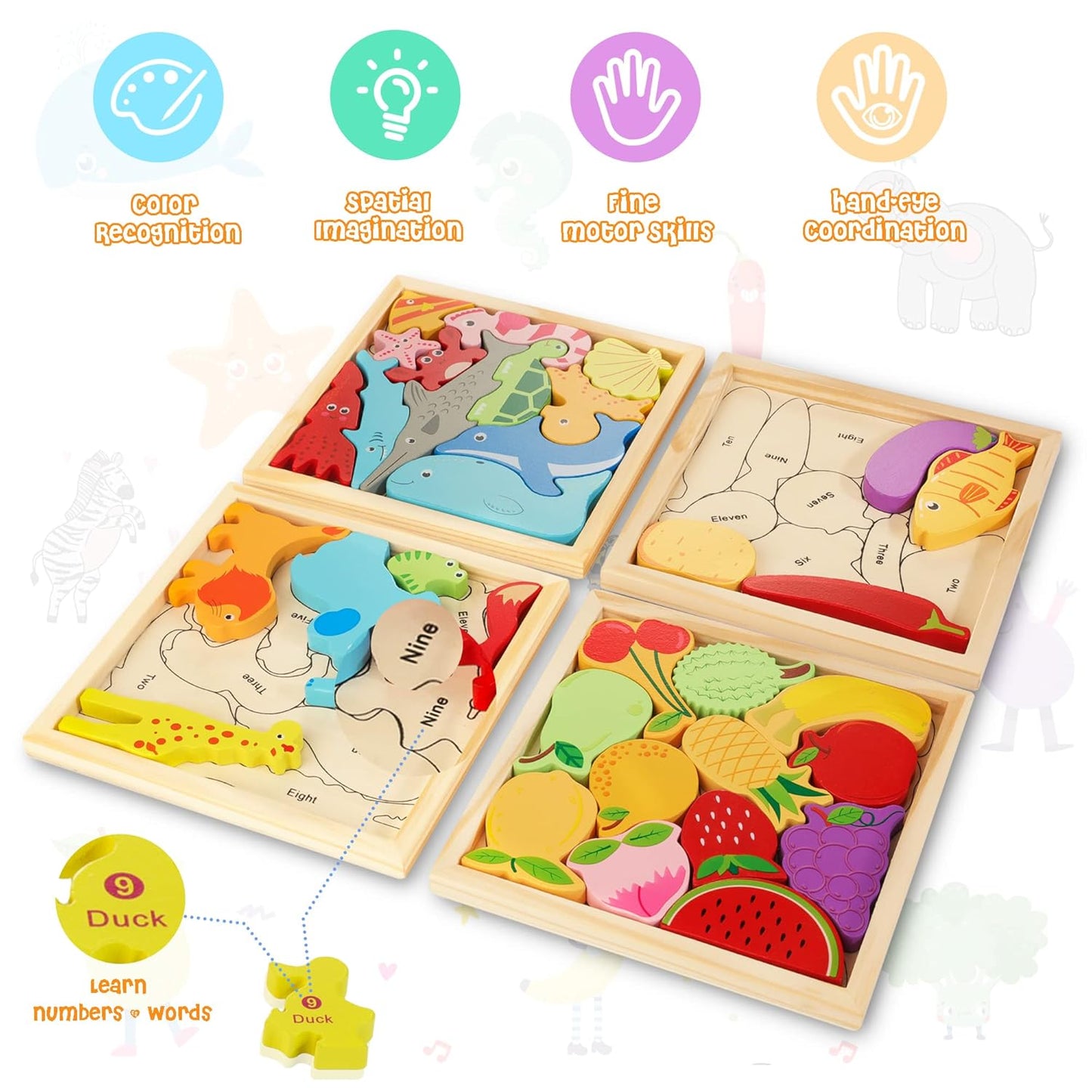 3D Wooden Framed Puzzles