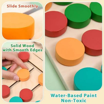 Wooden Color Pattern Sorting Board Game