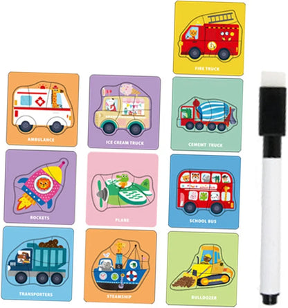 Theme Based  - Vibrant Colored Matching Puzzle Cum Drawing Cards