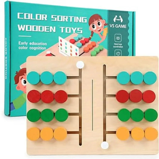 Wooden Color Pattern Sorting Board Game