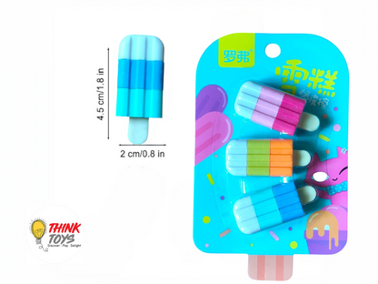 Icecream Theme Erasers combo pack of 3