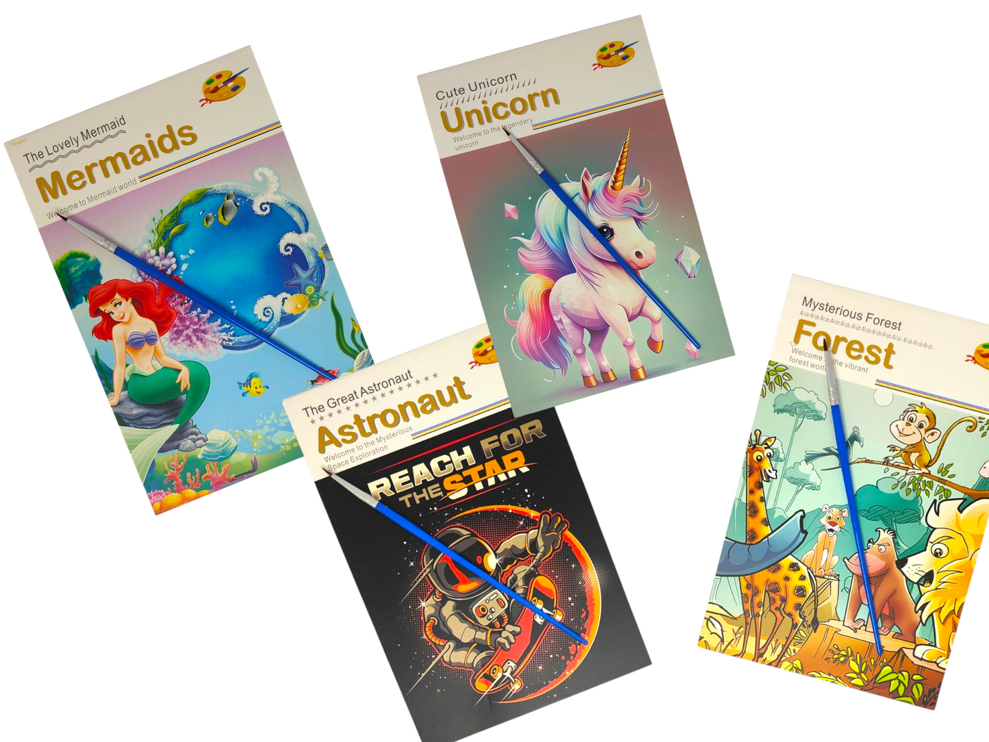 Theme based Water Coloring Books ( Pack of 4)