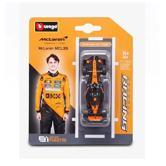 Bburago 1:64 McLaren MCL39 #81 Oscar Piastri – Official F1 Diecast Model Car