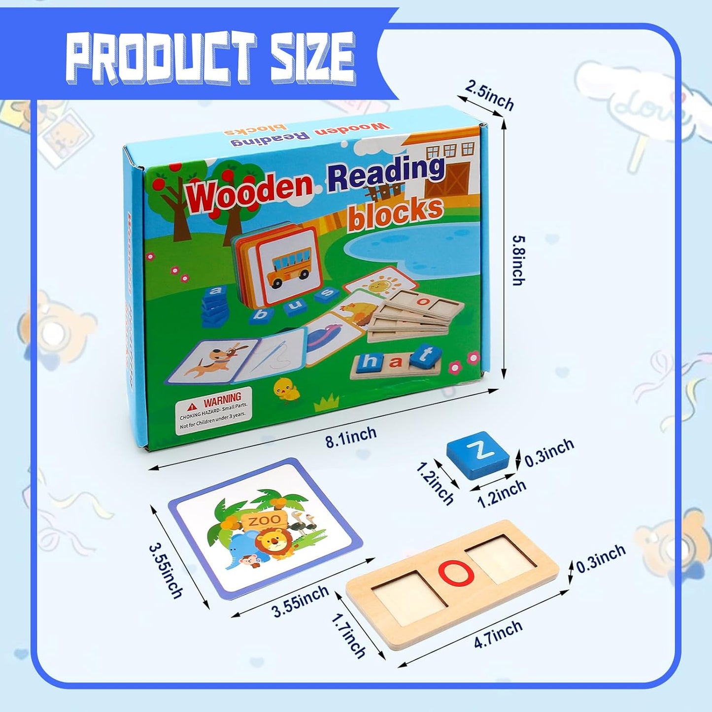 Wooden Reading Blocks