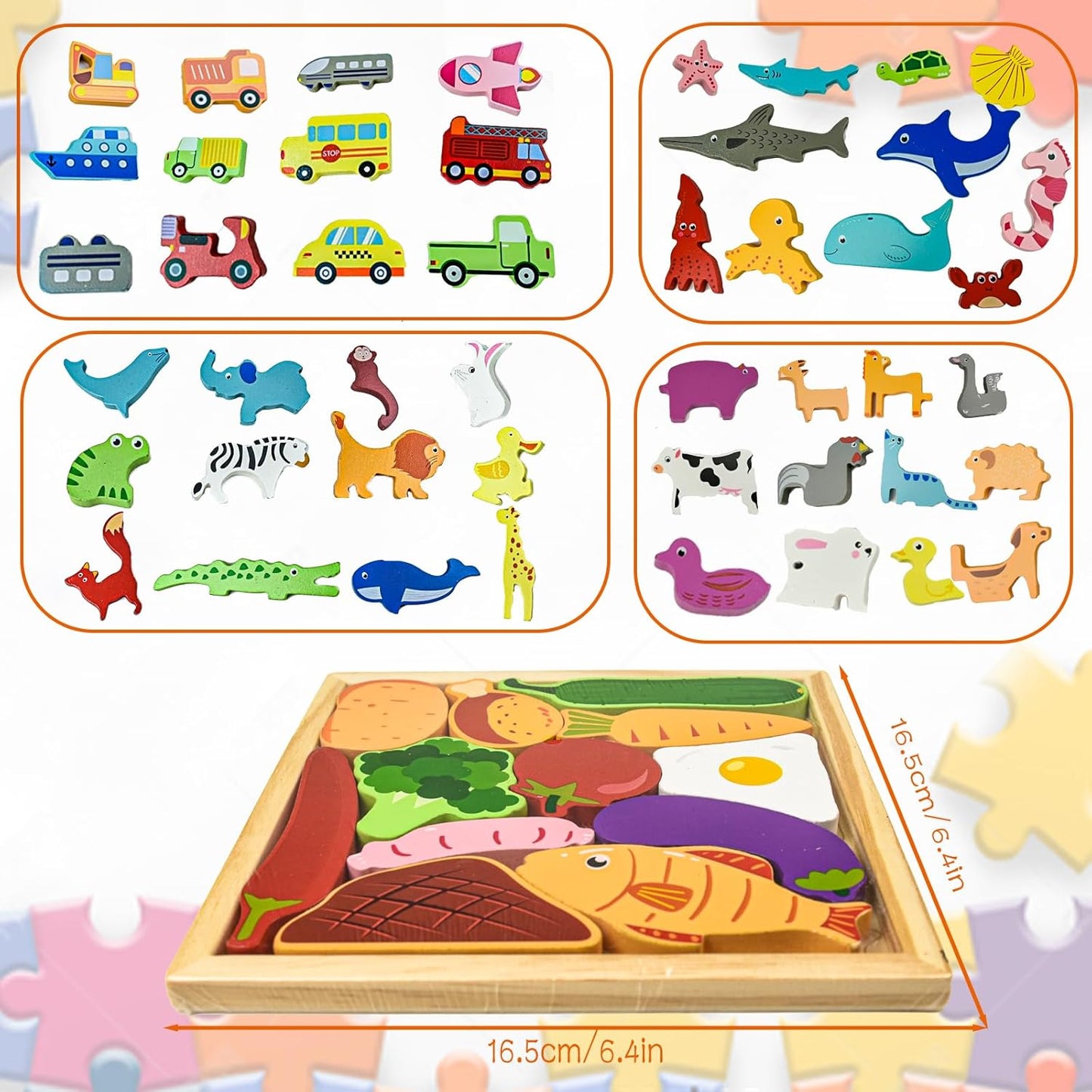 3D Wooden Framed Puzzles