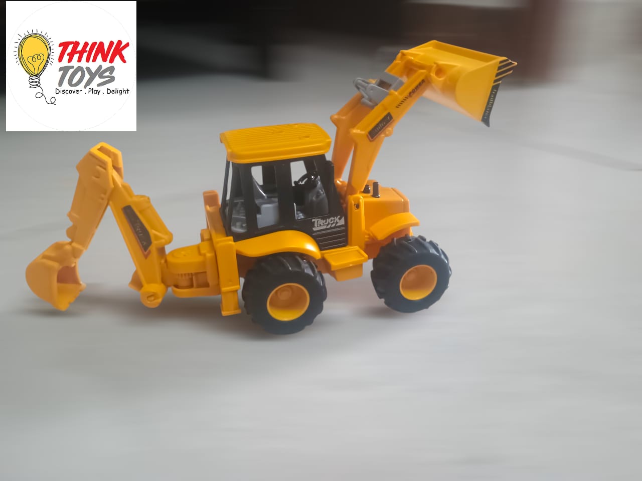 2 in 1 JCB - Push and Go Friction Based Construction Toy Vehicle