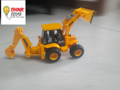 2 in 1 JCB - Push and Go Friction Based Construction Toy Vehicle