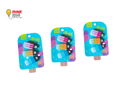 Icecream Theme Erasers combo pack of 3