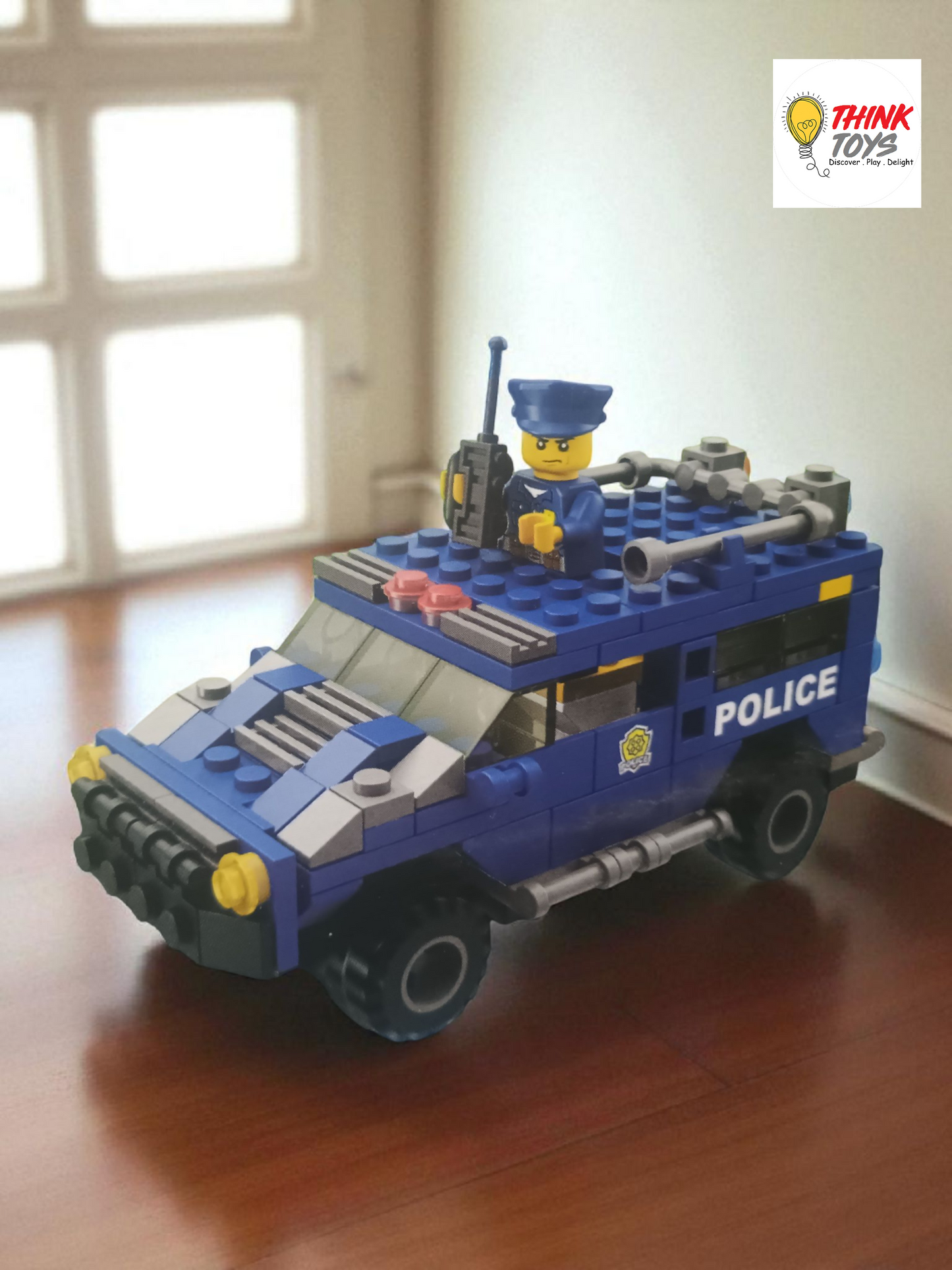 2 in 1 - Police Car Building Blocks Set