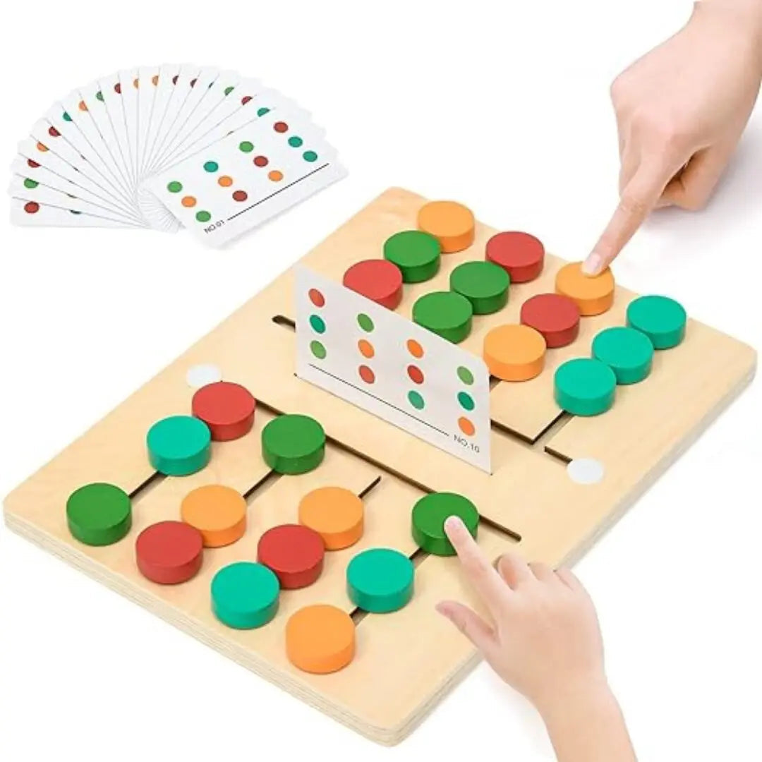 Wooden Color Pattern Sorting Board Game