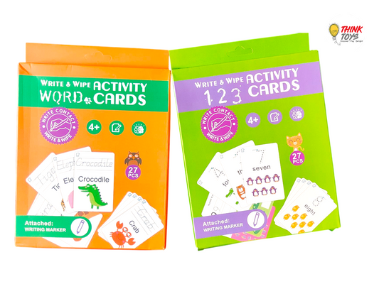 Write and Wipe Activity Cards - Numbers and Words
