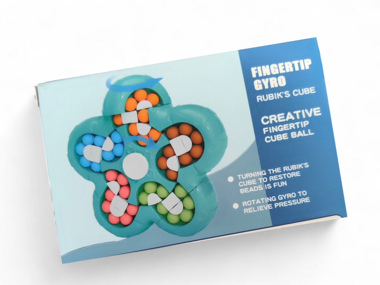 Fingertip Gyro Flower Double Side Rotating 5 Petal Memory Boosting Magic Bean Fidget Cube (Pack of 1)